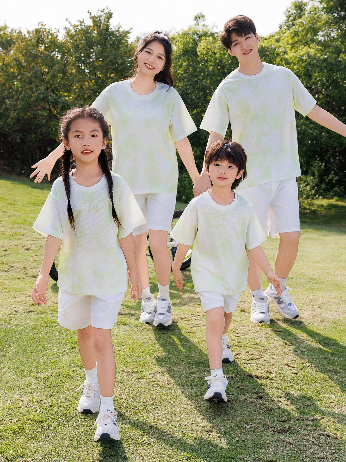 Summer Family Matching Outfits for Three or Four Members, Tie-Dye Short-Sleeve Set, Casual Outdoor Quick-Dry Mother-Son/Father-Son Tops, Trendy