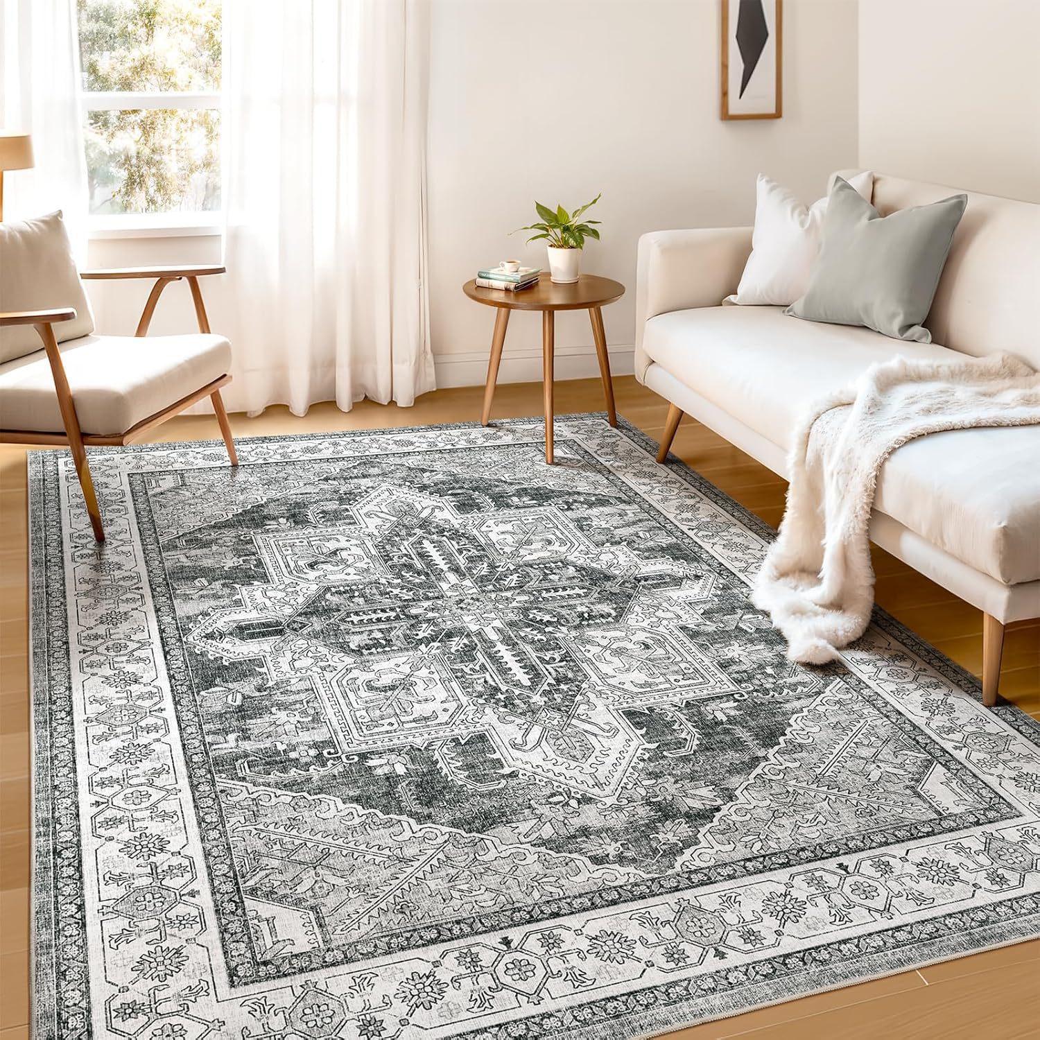 Vintage Nordic Boho Wohnzimmerteppich Im Retro Stil_voghion.com