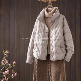 中年冬装羽绒棉服妈妈装时尚秋冬季新款新中式国风棉服潮灰色黑色