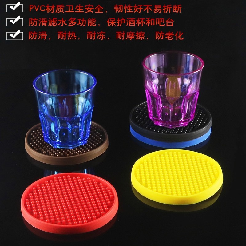 almohadilla de comedor redonda de aluminio, almohadilla de taza de aislamiento antideslizante, almohadilla de taza de agua, almohadilla de taza de té, almohadilla de taza de vino de bar