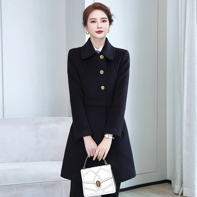 2134 여성용 네이비 블루 트리밍 버클