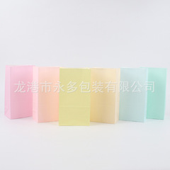 現物マカロン色キャンディーバッグパン菓子出前包装袋取っ手なしプレゼント包装クラフト紙袋