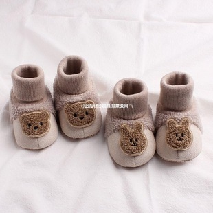 Baby Soft-Soled Baby Plus Velvet Toddler Shoes for Men and Women before Arrival, Thickened Autumn and Winter Cotton Shoes to Keep Warm