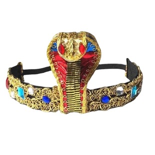 COSPLAY Halloween Golden Cleopatra Serpentine Headwear Treasure Queen Jewel Headwear Prom Dress Up Props