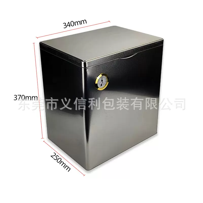超大号3斤装新会陈皮金属桶8斤装绿茶散茶铁罐湿度监测马口铁盒