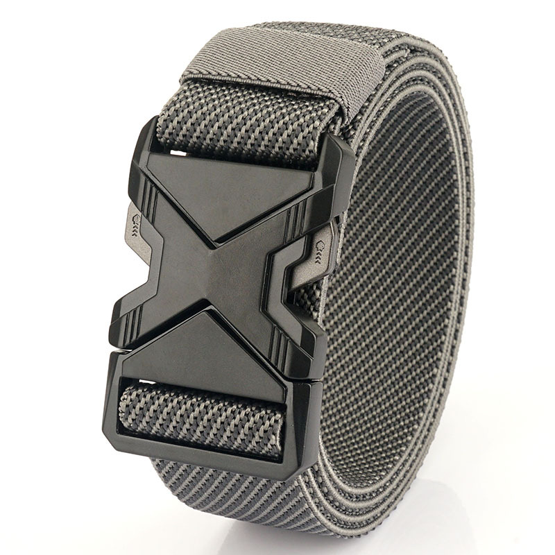 Elastic woven casual tactics travel belt with clasp for work and…