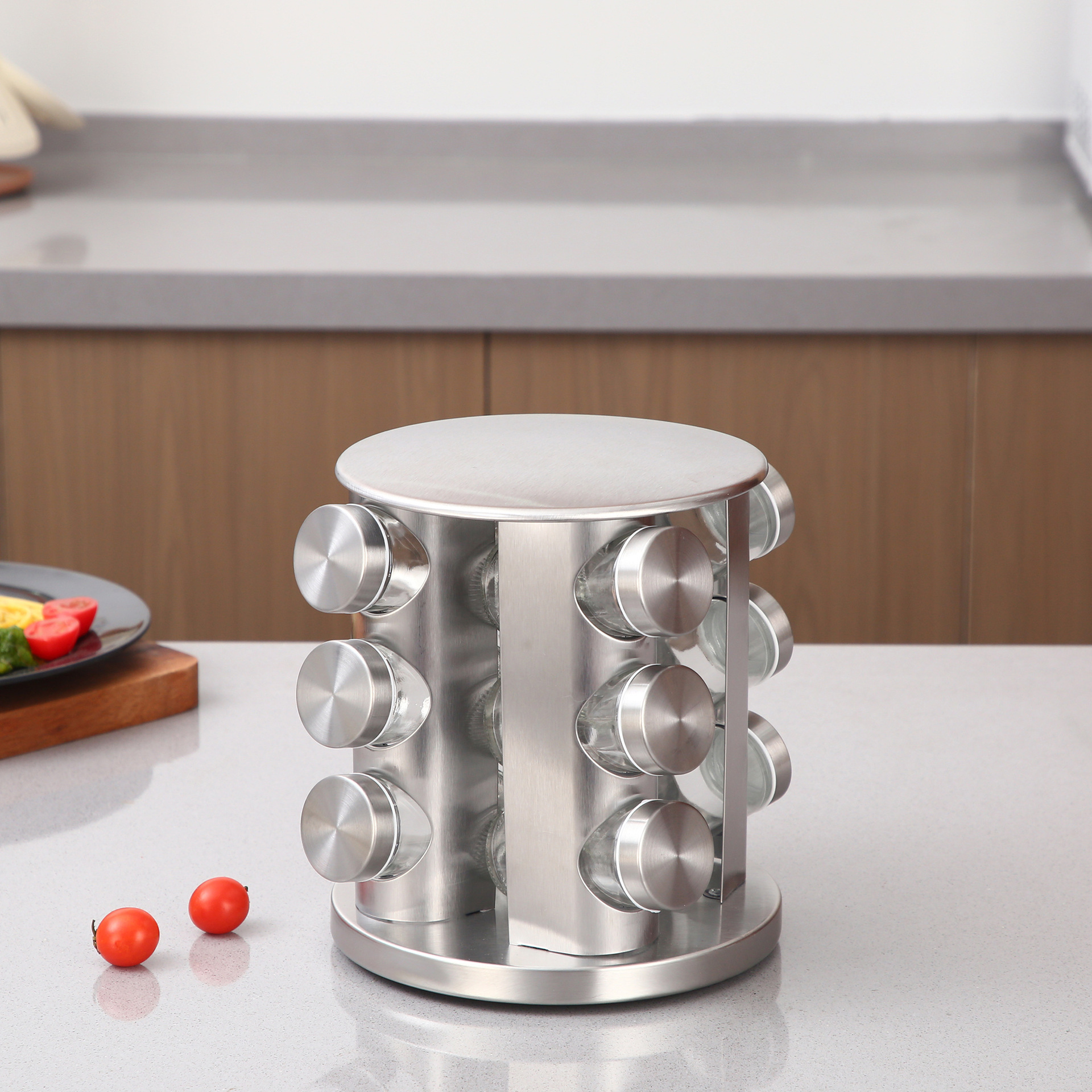 Organizador Giratorio de Especias de Acero Inoxidable 304 para Cocina image 8