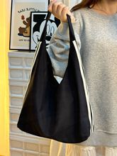 韩国复古ins风个性单肩包百搭防水尼龙布包U型大容量休闲女包包潮