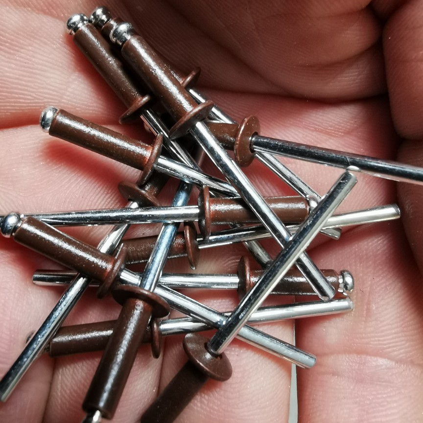 咖啡色抽芯铆钉铝拉钉4*12 4*13合金铝拉丁5x13  5x16彩色拉钉