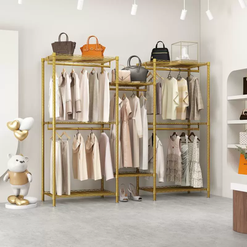 简易衣柜布衣柜家用卧室双层服装收纳衣橱加粗全钢架防尘挂衣架
