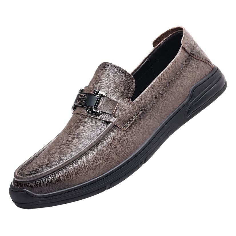 Primera capa de piel de oveja primavera nuevos hombres zapatos de cuero casuales zapatos de cuero genuino zapatos de hombre de mediana edad papá zapatos de hombre Zapatos individuales al por mayor