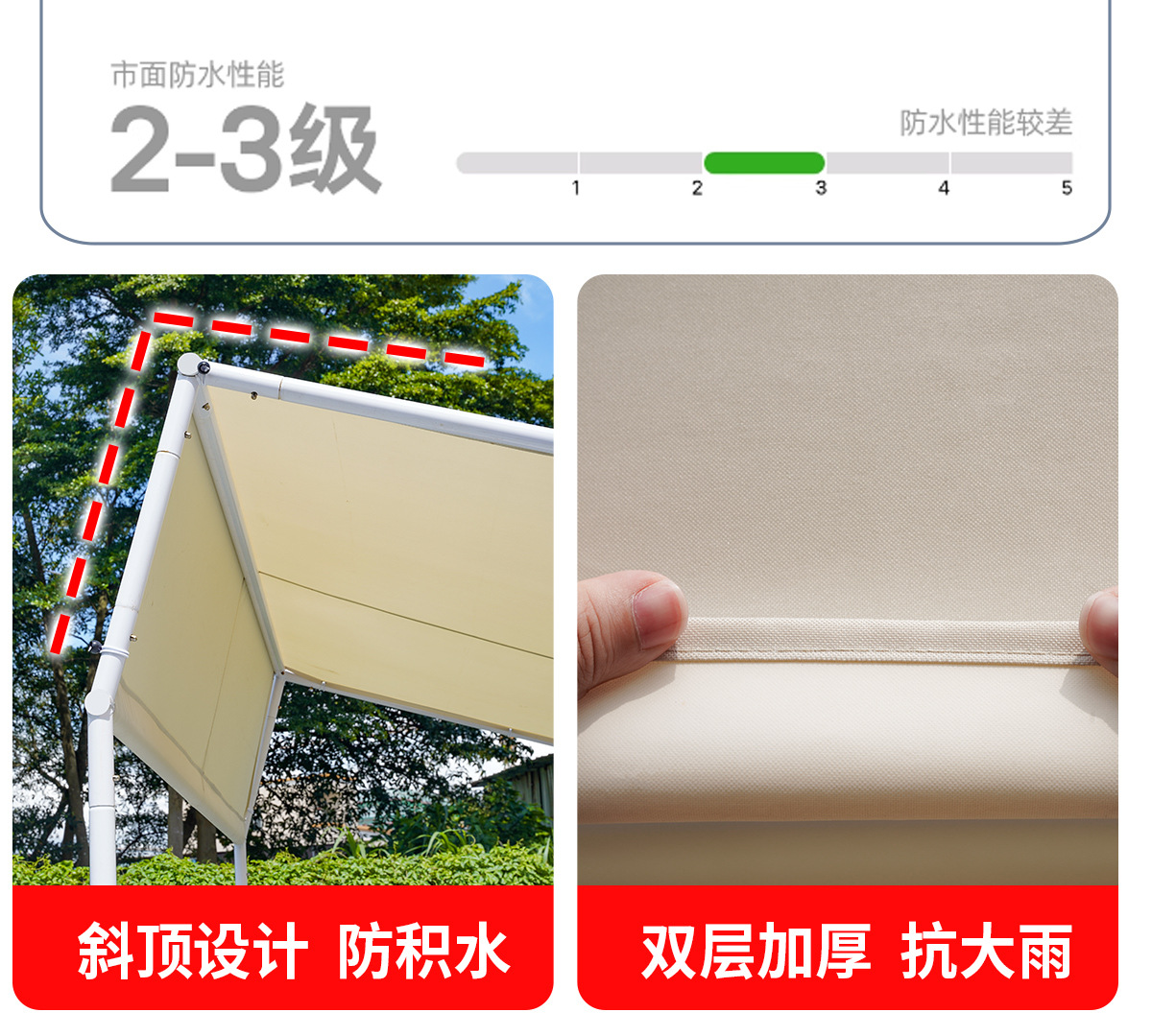 Tent Outdoor Sloping Top Stall Market Awning Rainproof Awning Commercial Advertising Event Tent Wholesale
