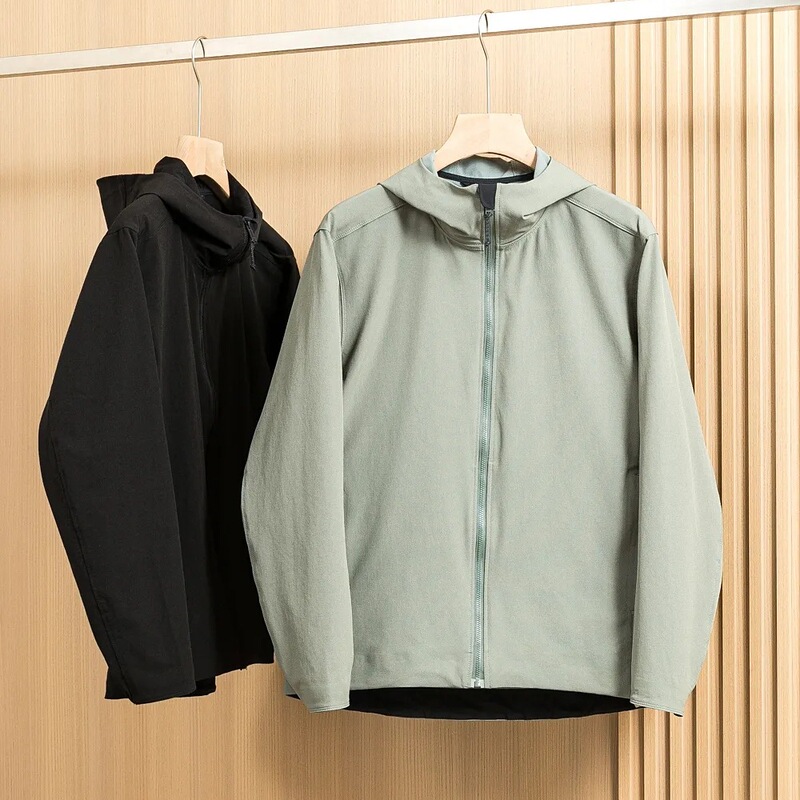 Business Outdoor Adhesive Windproof Breathable Waterproof Men's Soft Shell Hooded Jacket Casual Jacket Coat