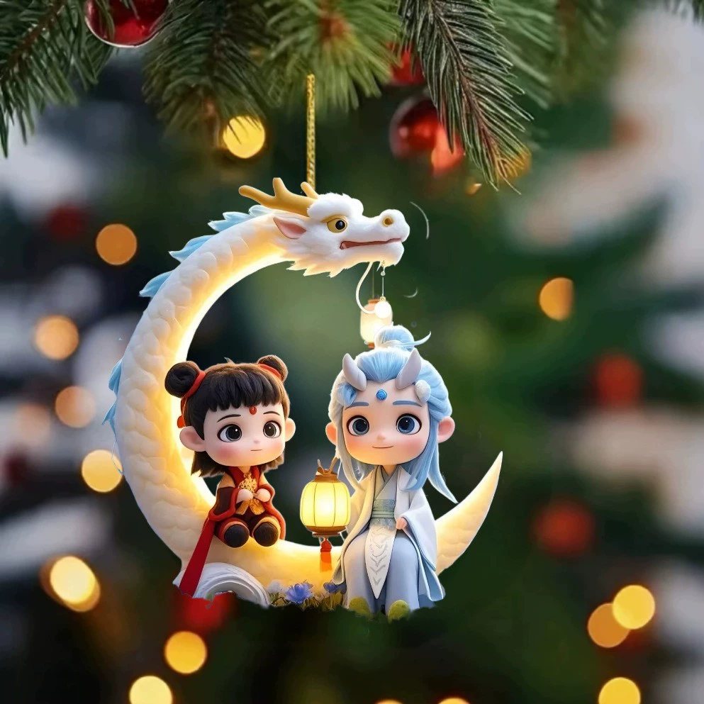 Новый акриловый кулон Ao Bing Nezha, подвеска для школьной сумки, брелок для ключей, подарок для друзей и лучших друзей