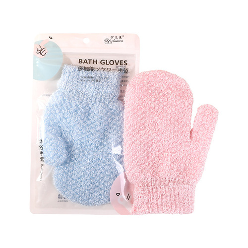 Manufacturer wholesale bathing gloves for men and women five-finger scrub mud exfoliating artifact bathing and bathing gloves