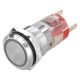 Hongbo metal waterproof button switch stainless steel self-locking reset LED light 24V 220V industrial equipment wholesale
