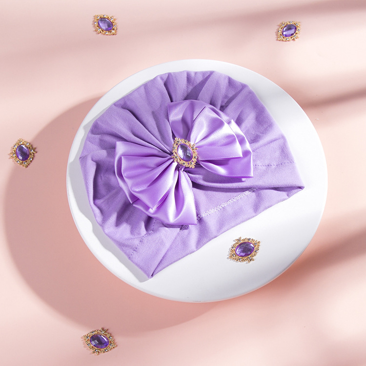 17g Weight Wedding Occasion Bow Knot Pattern Unisex Gender Fashion Style Grey, White, Pink, Purple, Red, Blue, Yellow, Black Color One Size Size Wholesale Children's Solid Color Big Bow Rhinestone Hedging Hat Nihaojewelry 10