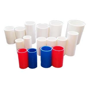 PVC pipe line tube directly 4 points sleeve red electrical accessories 16 flame retardant 20 home decoration 25 lengthened 32 thickened 40 straight through