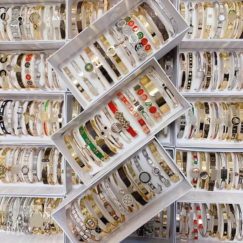 Special Direct Supply of New Hot-Selling Cross-Border Titanium Steel Mixed Batch Bracelets for Women, High Quality, Color Retention, Simple, Versatile and Fashionable Special Direct Supply of New Hot-Selling Cross-Border Titanium Steel Mixed Batch Bracelets for Women, High Quality, Color Retention, Simple, Versatile and Fashionable