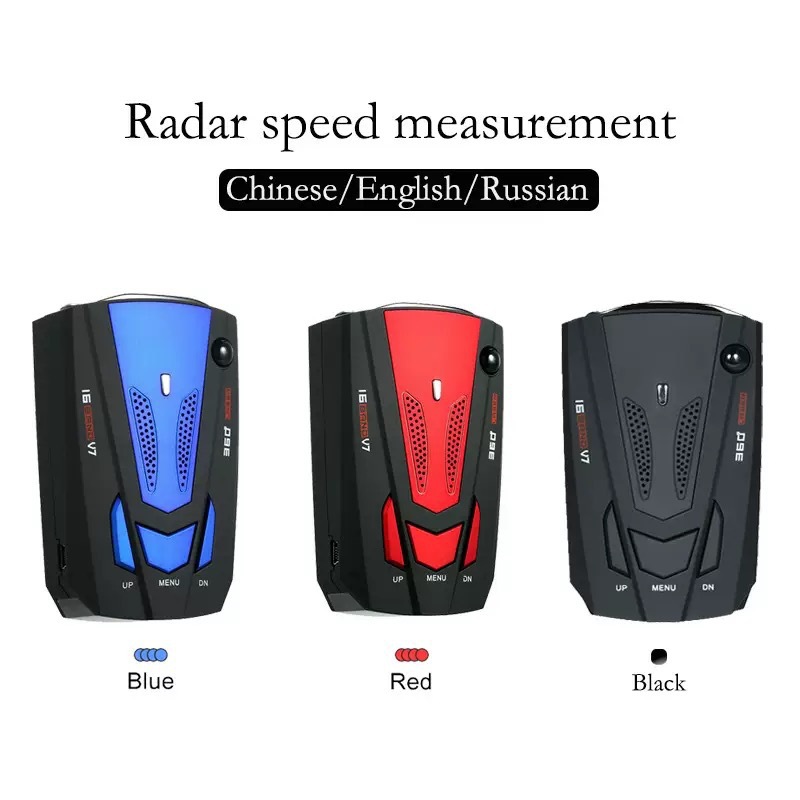 New cross-border V7 electronic dog mobile radar speed detector, car-mounted radar speed detector in Chinese, English, Russian, and Thai
