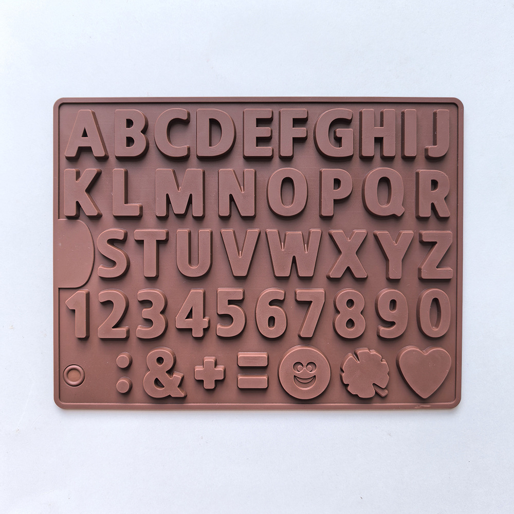 462 chocolate monoletra pastel de chocolate molde de silicona gelatina molde de torta de pan herramientas de horneado