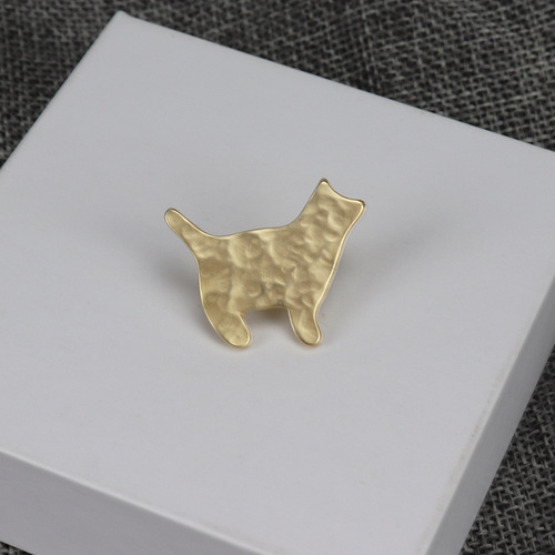 Japanese designer handmade matte cat brooch collar pin cute versatile hat bag clothing accessories