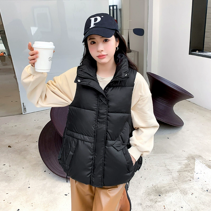 Хлопковый жилет с перьями женский короткий весенний осенний хлопковый костюм без рукавов с вырезом на плечах теплый жилет для лошадей куртка легкая