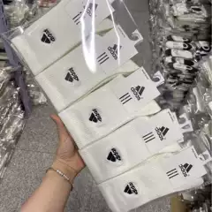 Foreign Trade Suwan Adidas Three-Stripe Towel Bottom Thickened Sports Socks, Solid Color Versatile Trendy Running Training Socks