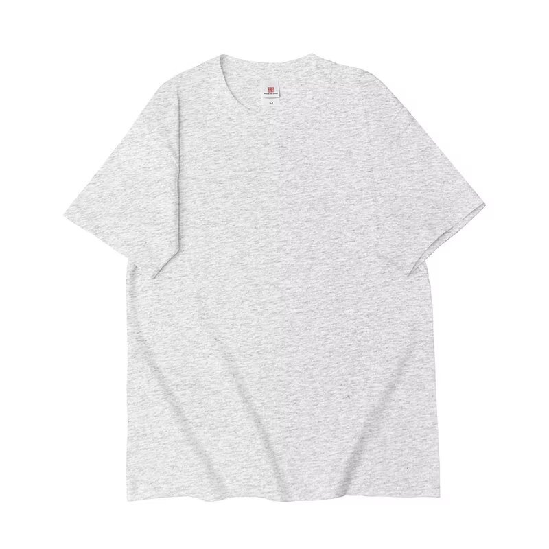 Camiseta de algodón de manga corta para hombres transpirable de color sólido cuello redondo soporte de logotipo personalizado camiseta publicitaria camiseta camiseta