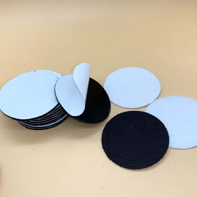 粘着式マジックテープ、丸型、フック面、起毛面、黒、白、カラー、子供用おもちゃ、強力粘着、粘着テープ、手芸用|undefined