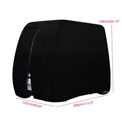 210D Oxford cloth black golf cart cover 2-seater 4-seater leisure golf cart scooter go-kart car cover