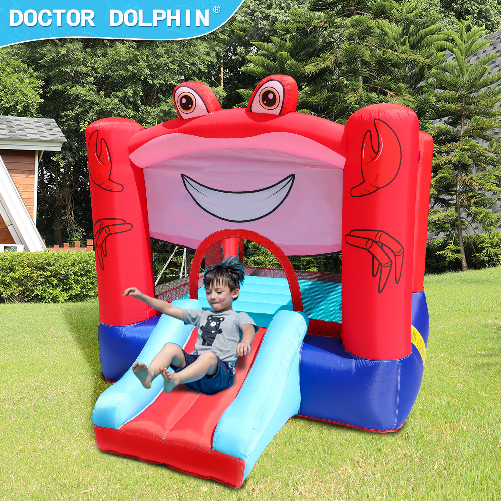 Doctor Dolphin | Castillo inflable para niños Diapositiva de trampolín para el hogar Castillo inflable para niños Trampolín Pequeño