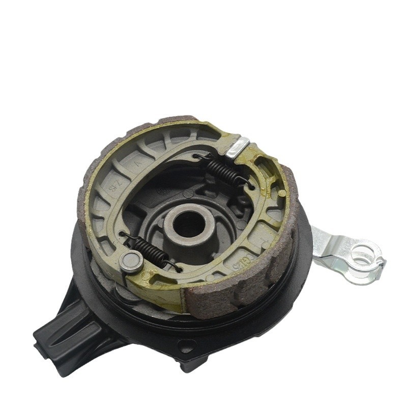 Motocicleta eléctrica coche eléctrico olla de freno antigua cubierta de freno de la rueda trasera pastillas de freno bloque de freno adecuado para Yadi tambor trasero conjunto de freno