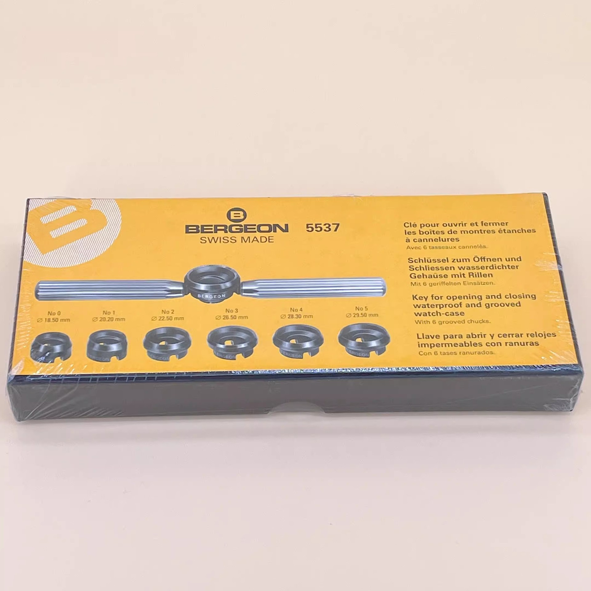 瑞士 博格BERGEON 5537劳力S帝舵开表器 螺纹底盖开匙 修表工具
