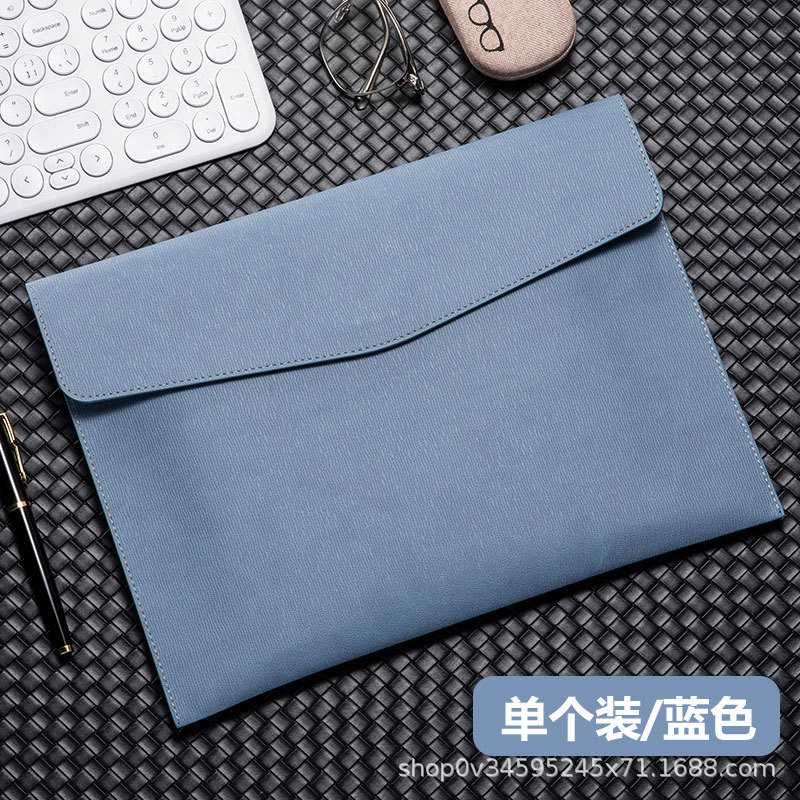 블루-A4물결문서가방