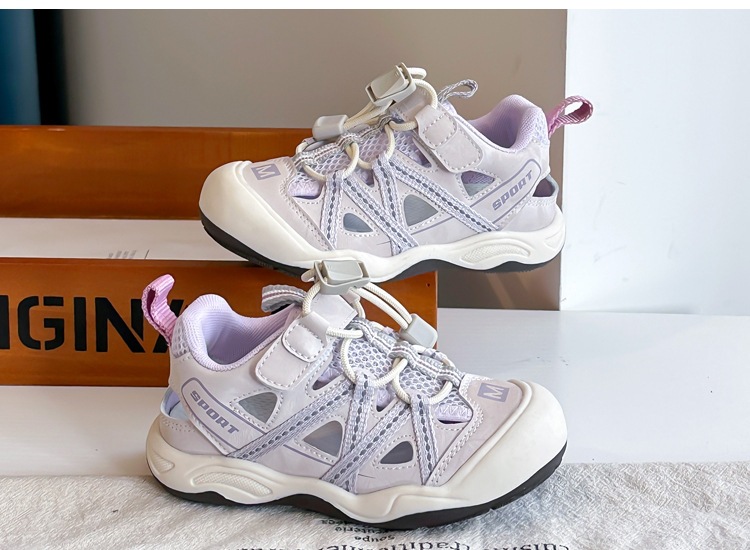 Breathable Closed Toe Childrens Sandals Soft Sole Beach Shoes_voghion.com