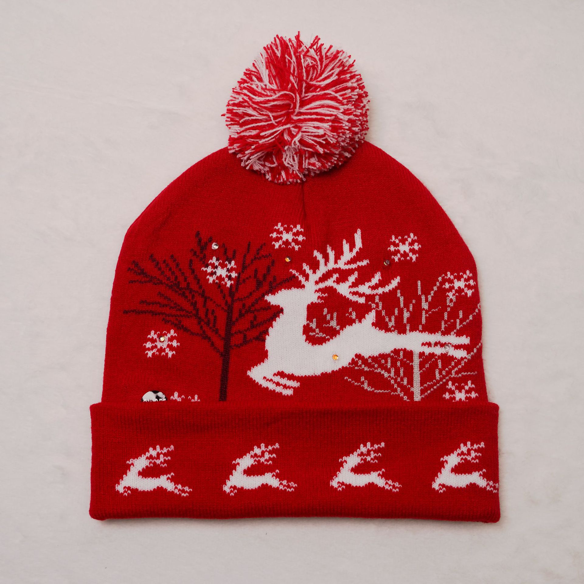 Unisex IG Style Santa Claus Snowman Elk Eaveless Wool Cap display picture 5