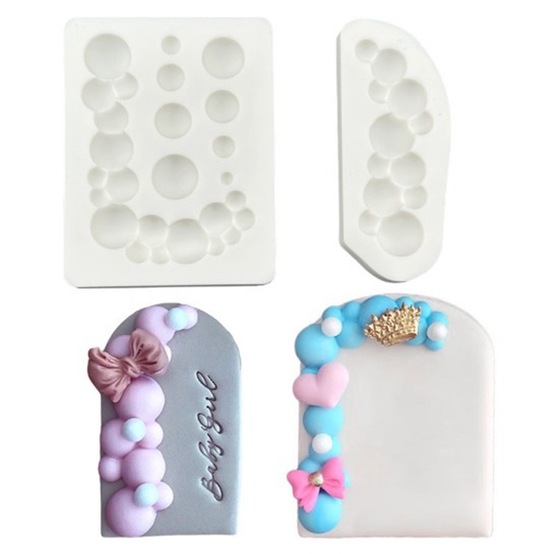 Baking Tools Fondant Chocolate Sugar Brand Bubble Silicone Mold DIY Semi-Circular Ball Cake Decoration Clay Grinding Tool