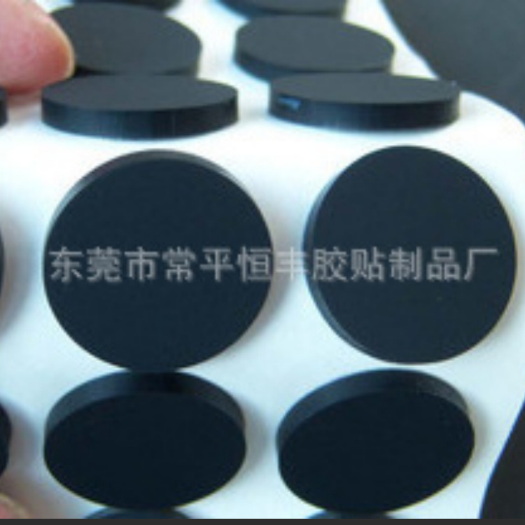 黑色硅胶垫 磨砂雾面硅胶防滑脚垫 单面胶自粘硅胶脚垫