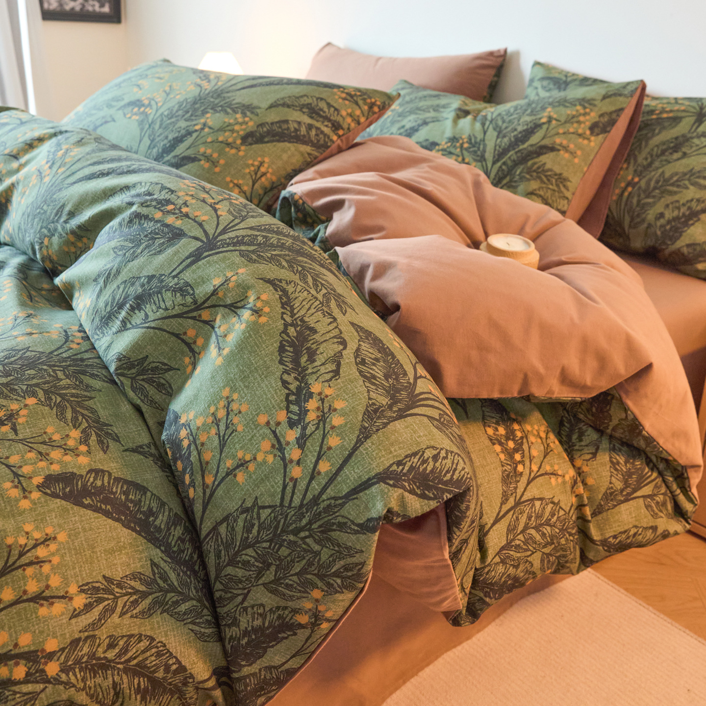 Xinjiang retro algodón de algodón de cuatro piezas A clase madre y bebé sábanas de cama desnudas cubierta ropa de cama de algodón conjunto de tres piezas