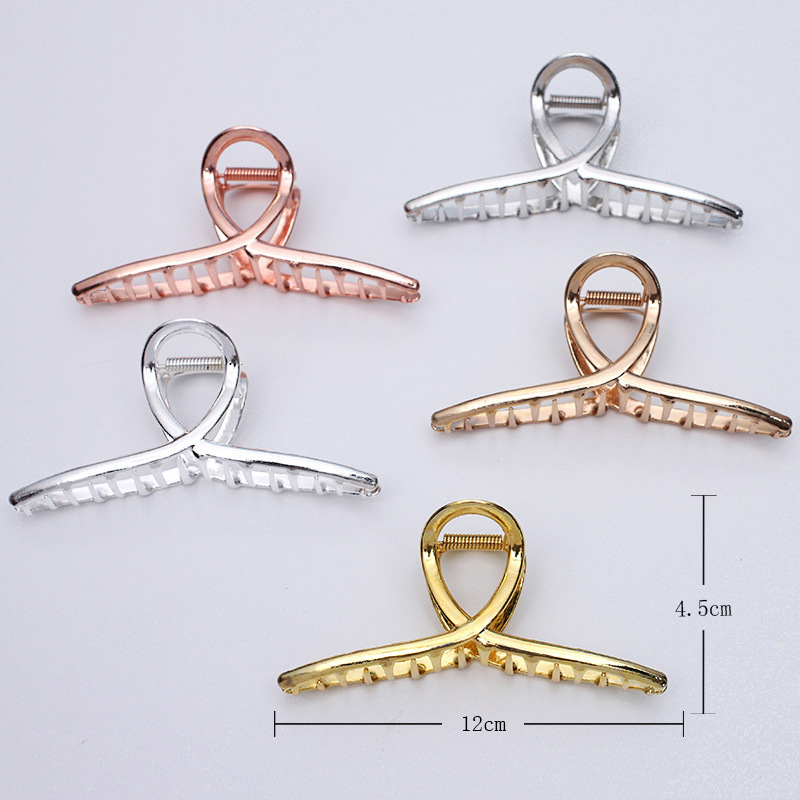 (5208) Metal Hair Clip Hair Accessory Claw Clip Large Claw Shark Clip Hairpin for the Back of the Head New Style