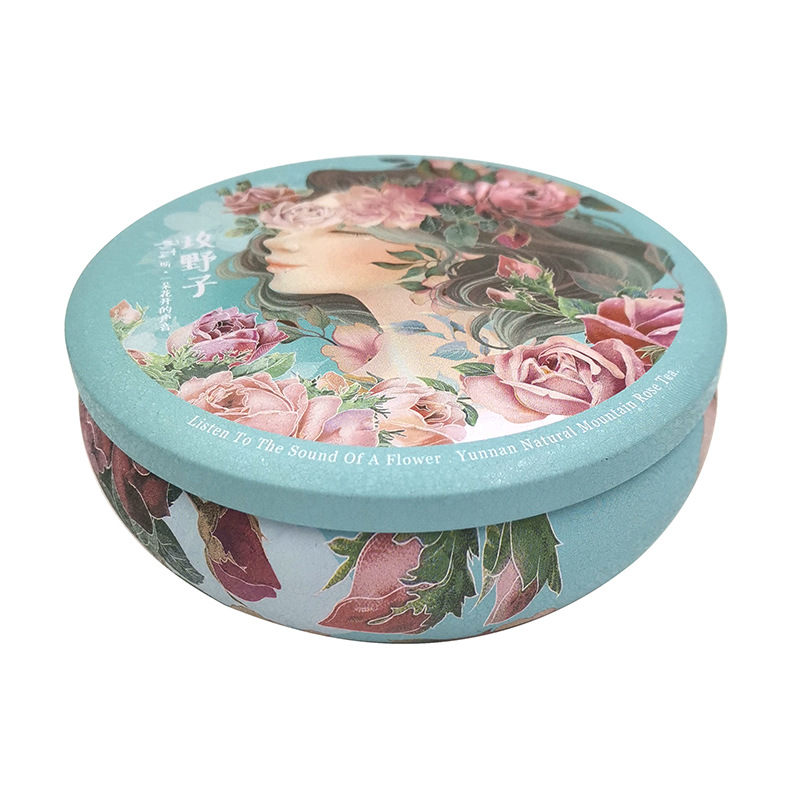 圆形雪花酥铁盒巧克力脆脆水果糖饼坚果礼盒铁罐包装金属烘焙空盒