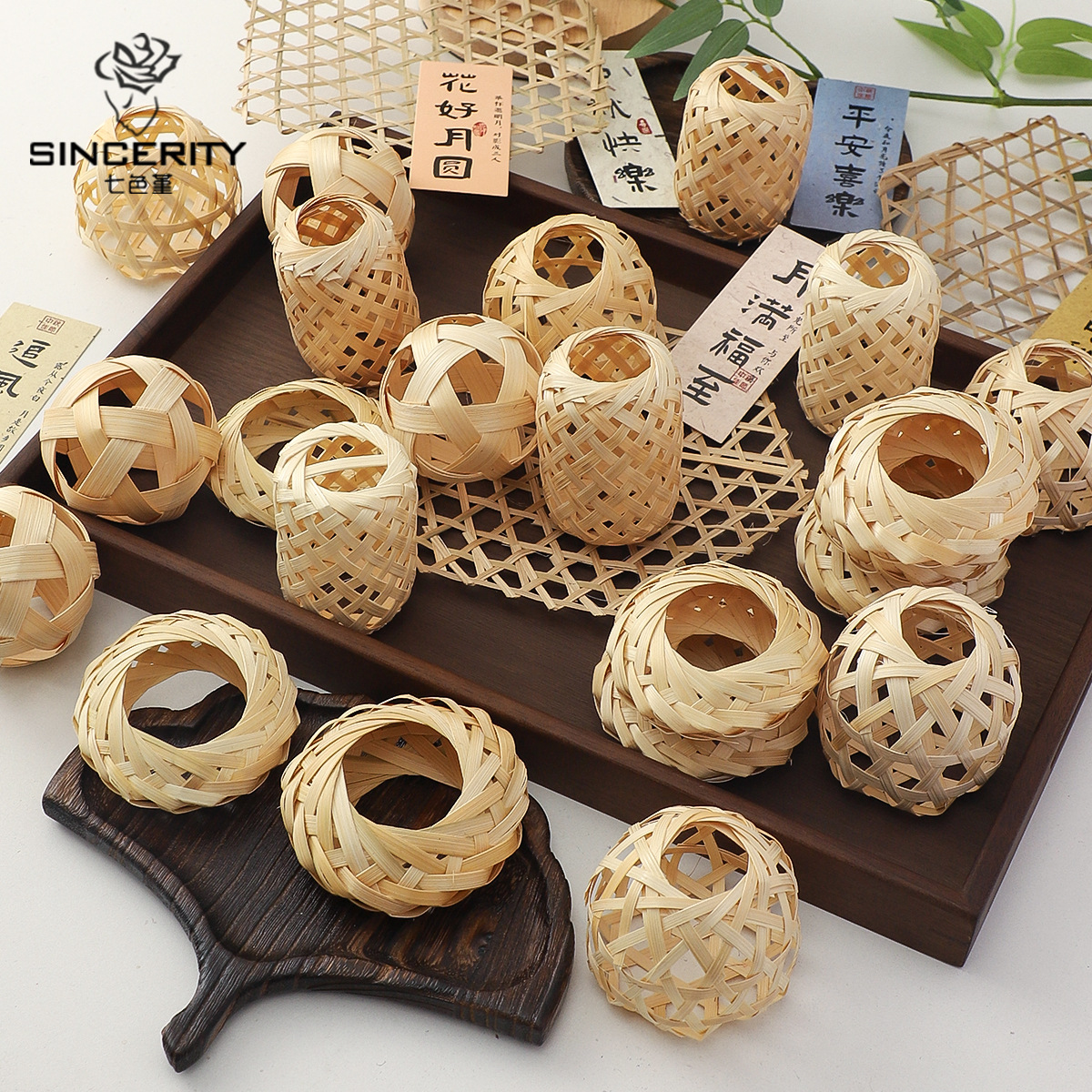 Festival del Medio Otoño de siete colores cordier linternas bambú serie de flores decorativas flores decorativas hechas a mano diy regalo embalaje decorativo