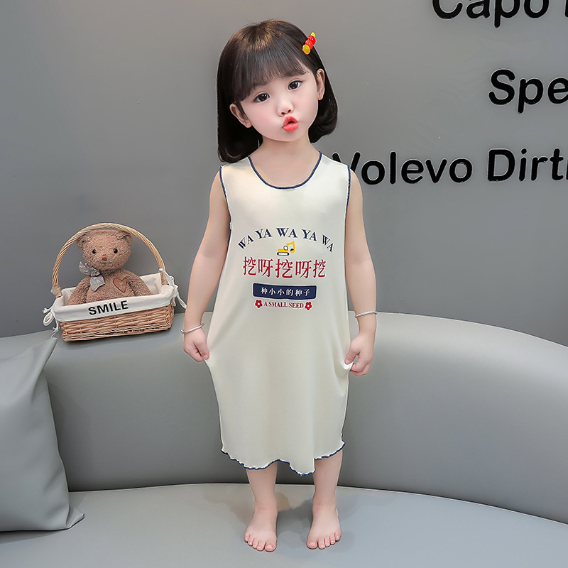 2026 vestido de pijama de hielo para niños verano ocio nuevo pijama de niñas ropa para el hogar vestido de bebé lindo chaleco vestido image 20