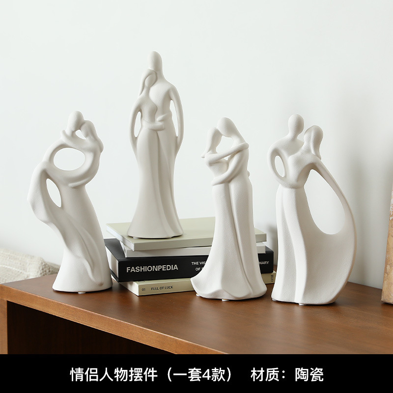 リビングルームの置物は軽くて豪華で高級な雰囲気のお酒棚の装飾品です。