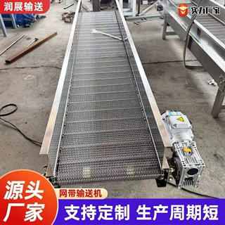 厂家直供网带输送机耐高温网带输送机果蔬清洗烘干流水线输送设备