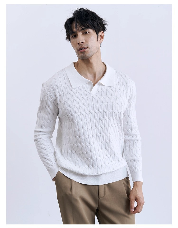 Polo oversize da uomo – Maglia estiva leggera in maglia traspirante ed elasticizzata, stile business casual con scollo a V (6 colori, taglie europee dalla S alla 2XL)_voghion.com