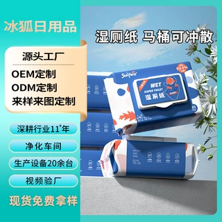 厕纸擦屁股专用洁厕所家庭实惠装80抽加厚湿纸巾可冲散大人卫生纸