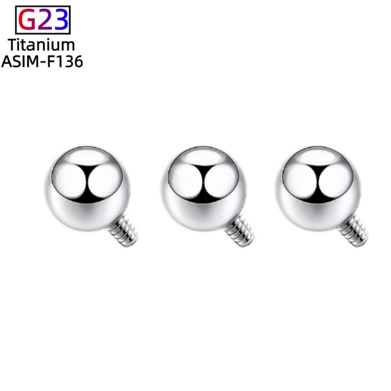 16G labret stud size and finish detail