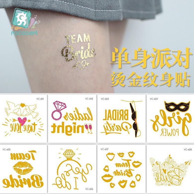Cross-Border Supply Waterproof Bachelor Party Team Bride Tattoo Stickers Wedding Bride Tattoo Stickers Tattoo Cross-Border Supply Waterproof Bachelor Party Team Bride Tattoo Stickers Wedding Bride Tattoo Stickers Tattoo